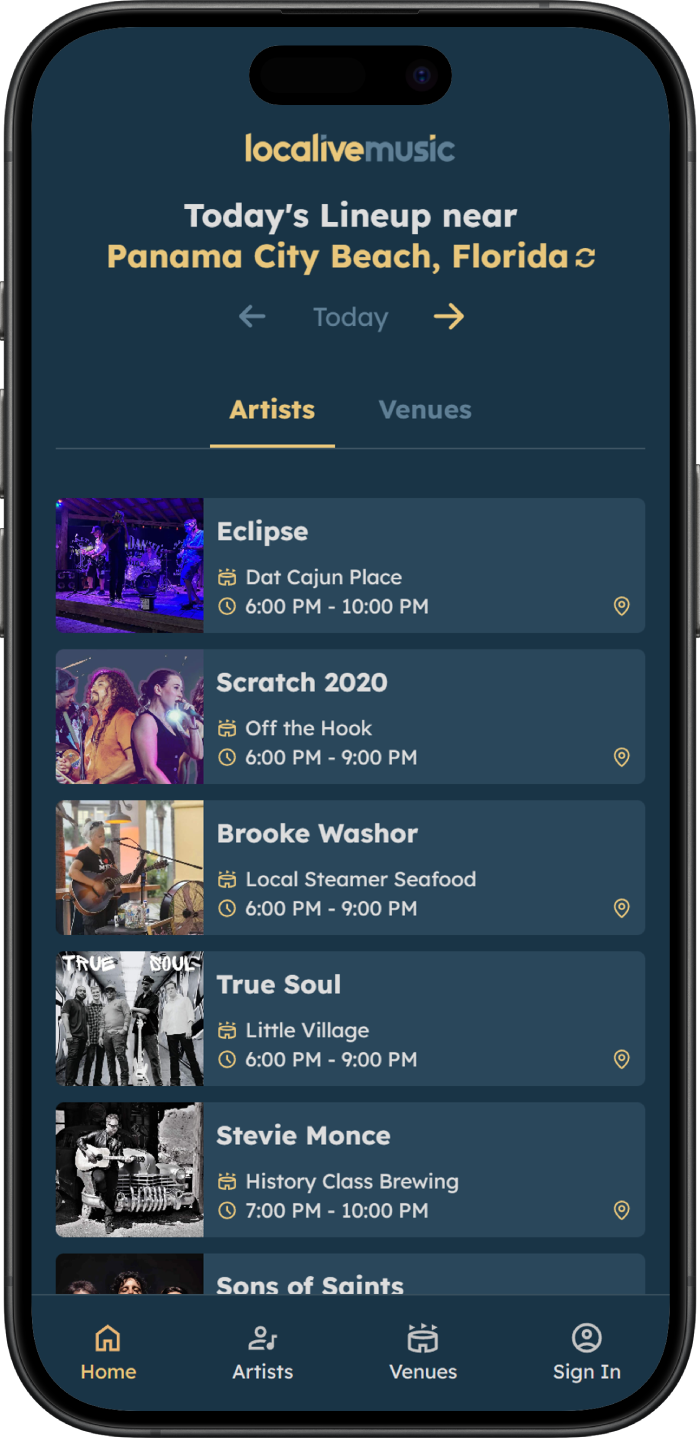 Local List. Music LocaliveMusic | Find Local Live Music Near You